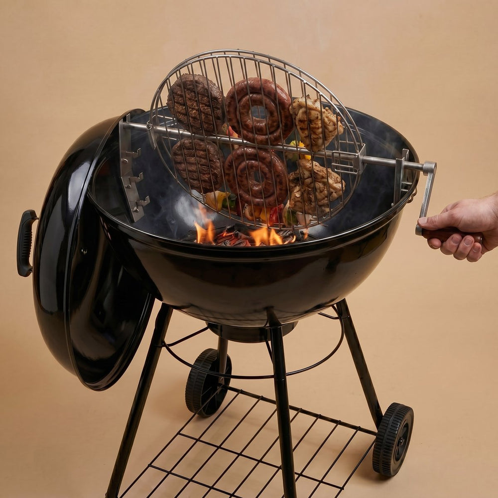 On tourne la manivelle, la grille pivote
